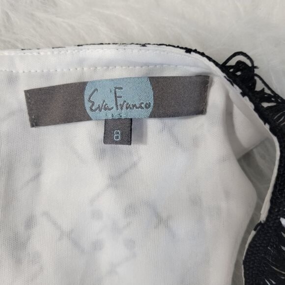 Eva Franco Claire Fringe Swing Hem High Low Knee Length Dress 8 - Picture 4 of 9